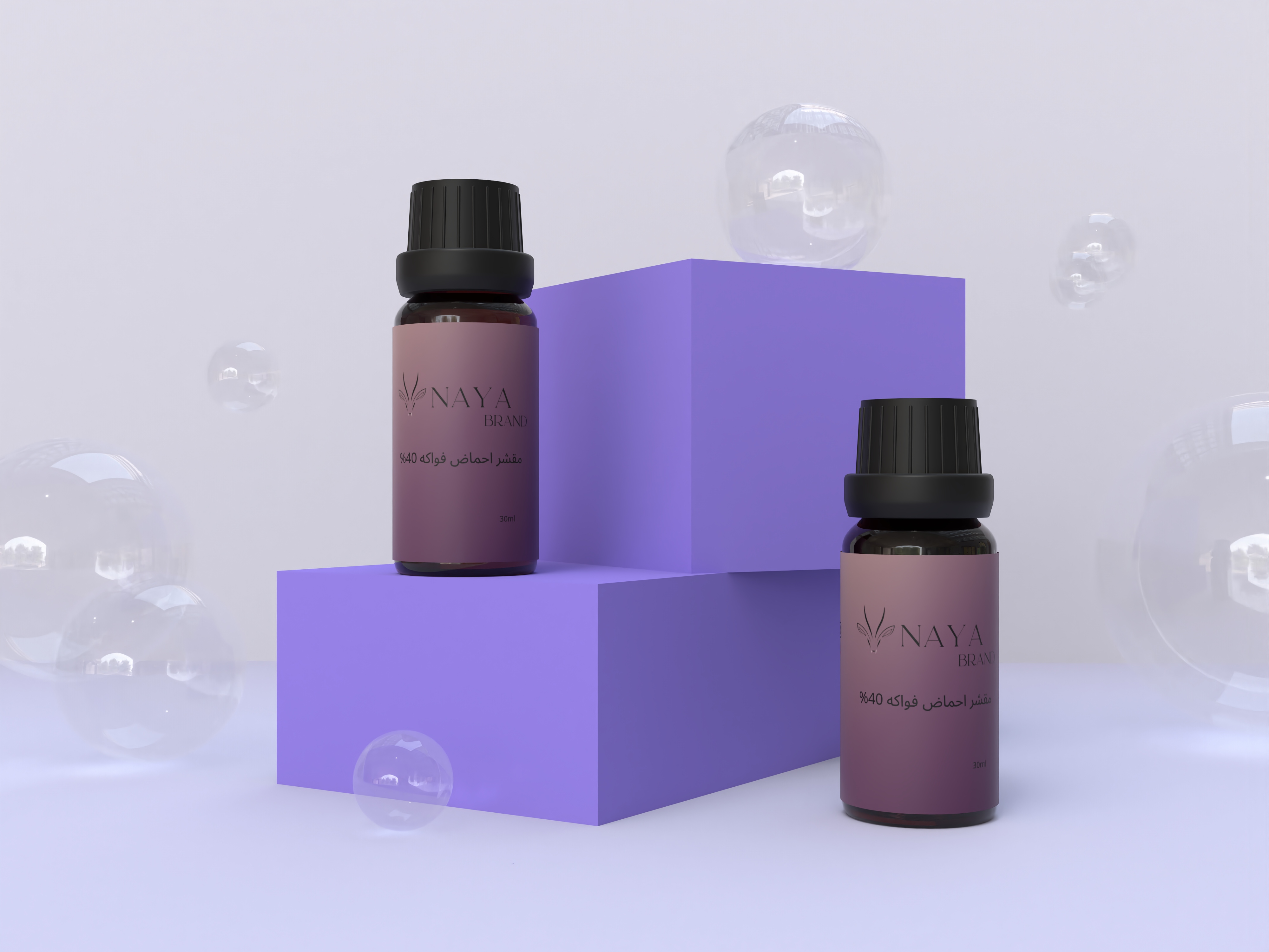 مقشر احماض الفواكة ٤٠%+ مضاد + قطن 